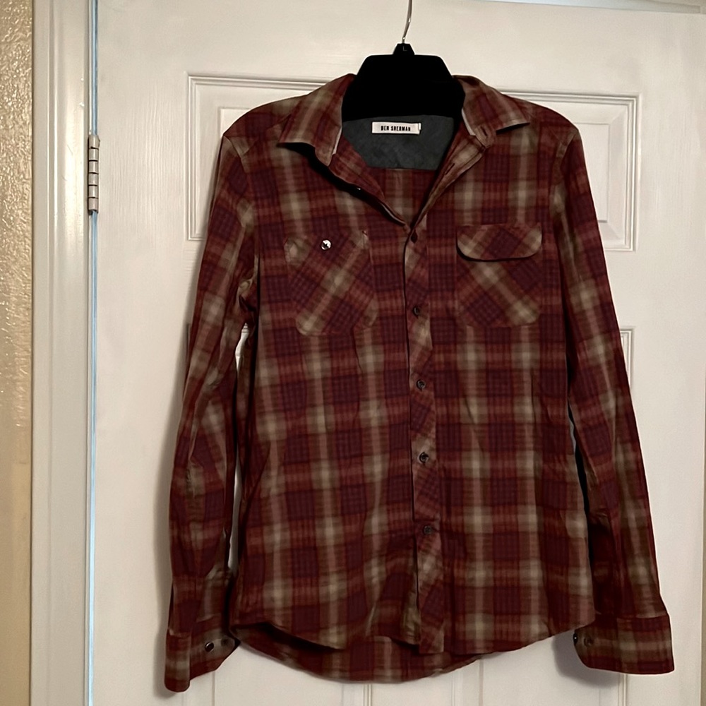 Ben Sherman Long Sleeve Button Down Flannel Shirt